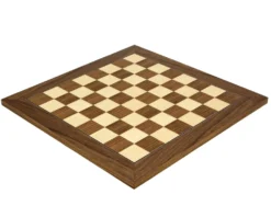 15.75 Inch Walnut And Maple Deluxe Chess Board