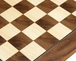 17.75 Inch Walnut And Maple Deluxe Chess Board 7 17.75 Inch Walnut And Maple Deluxe Chess Board -Board Games - Chess And Cards Shop RCB055 03