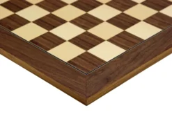 19.7 Inch Walnut And Maple Deluxe Chess Board -Board Games - Chess And Cards Shop RCB056 02