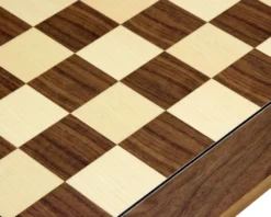 19.7 Inch Walnut And Maple Deluxe Chess Board -Board Games - Chess And Cards Shop RCB056 03