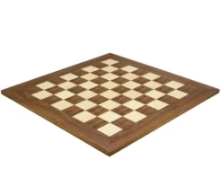 21.7 Inch Walnut And Maple Deluxe Chess Board