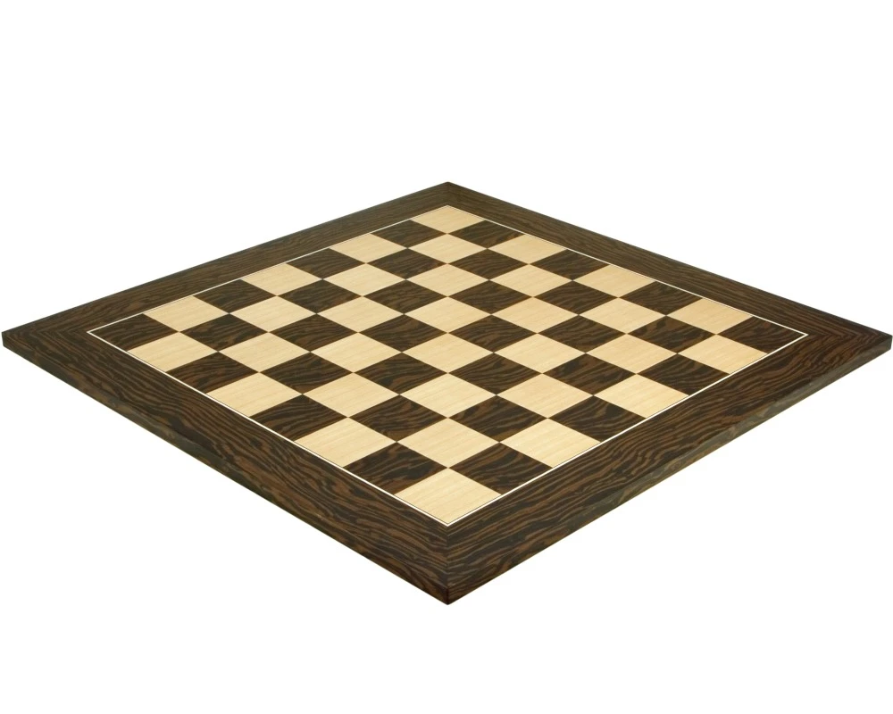 21.7 Inch Tiger Ebony And Maple Deluxe Chess Board 1 21.7 Inch Tiger Ebony And Maple Deluxe Chess Board