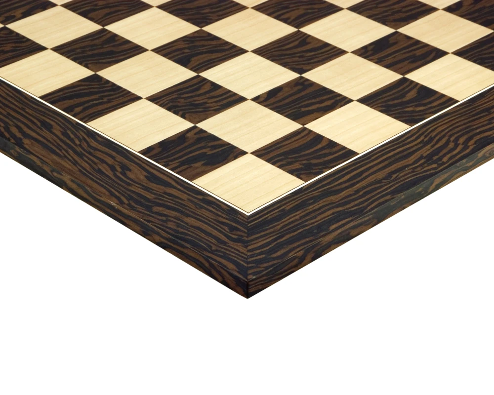 21.7 Inch Tiger Ebony And Maple Deluxe Chess Board 3 21.7 Inch Tiger Ebony And Maple Deluxe Chess Board - Image 3