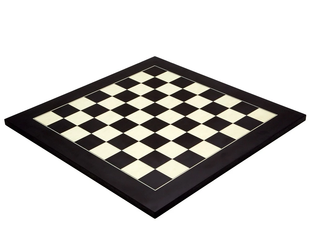 21.7 Inch Matt Black And Maple Deluxe Chess Board 1 21.7 Inch Matt Black And Maple Deluxe Chess Board