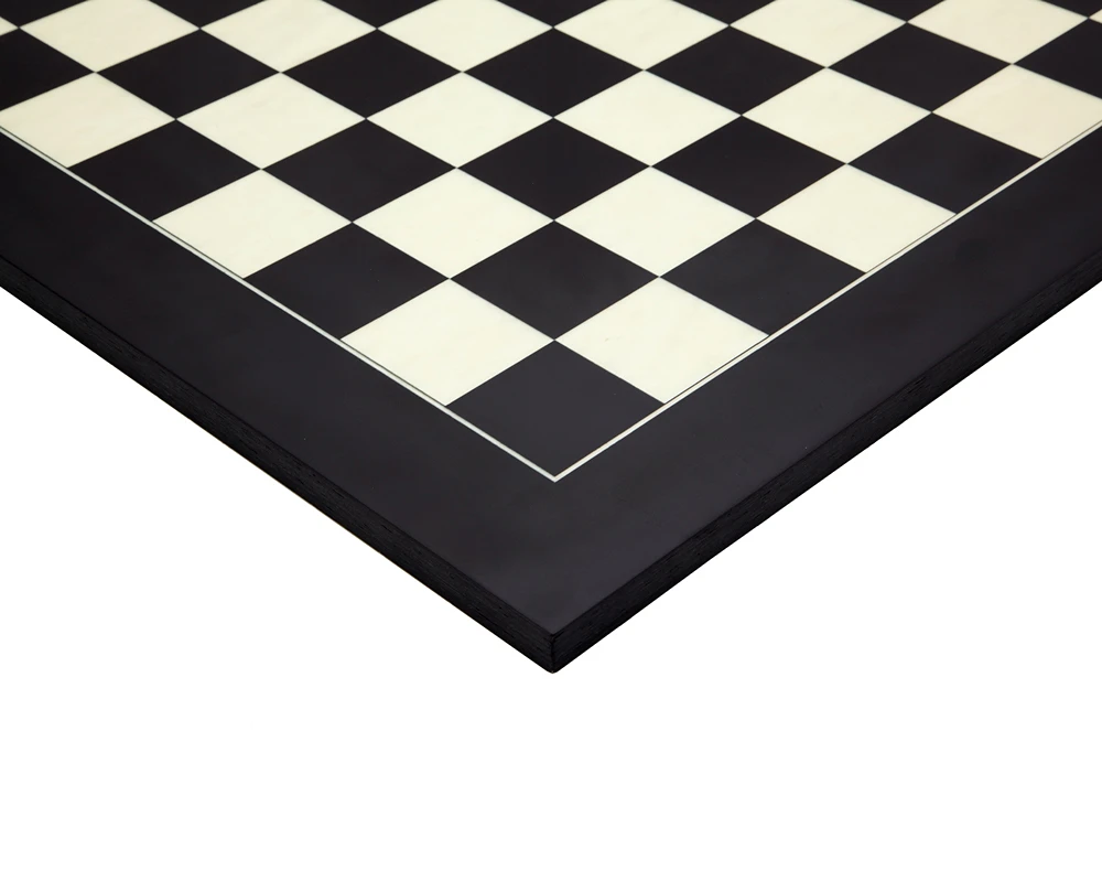 21.7 Inch Matt Black And Maple Deluxe Chess Board 3 21.7 Inch Matt Black And Maple Deluxe Chess Board - Image 3