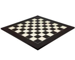 23.6 Inch Matt Black And Maple Deluxe Chess Board