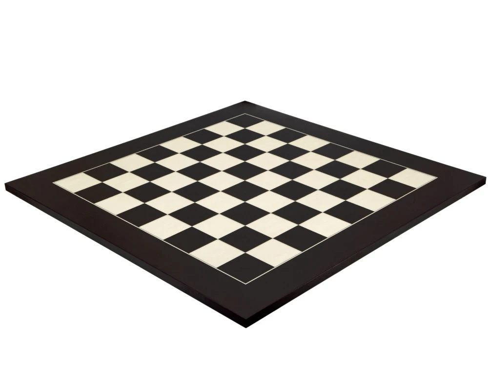 23.6 Inch Matt Black And Maple Deluxe Chess Board 1 23.6 Inch Matt Black And Maple Deluxe Chess Board