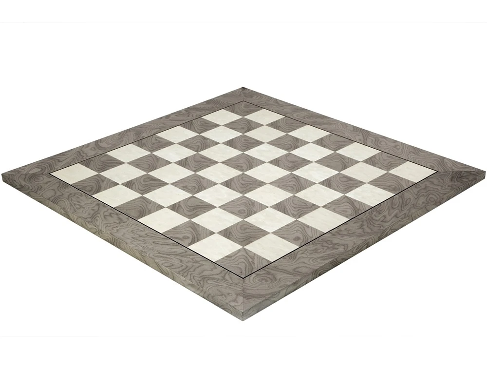 19.7 Inch Gloss Lacquered Ash Burl Deluxe Chess Board 1 19.7 Inch Gloss Lacquered Ash Burl Deluxe Chess Board