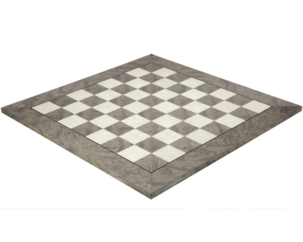 21.7 Inch Gloss Lacquered Ash Burl Deluxe Chess Board 1 21.7 Inch Gloss Lacquered Ash Burl Deluxe Chess Board