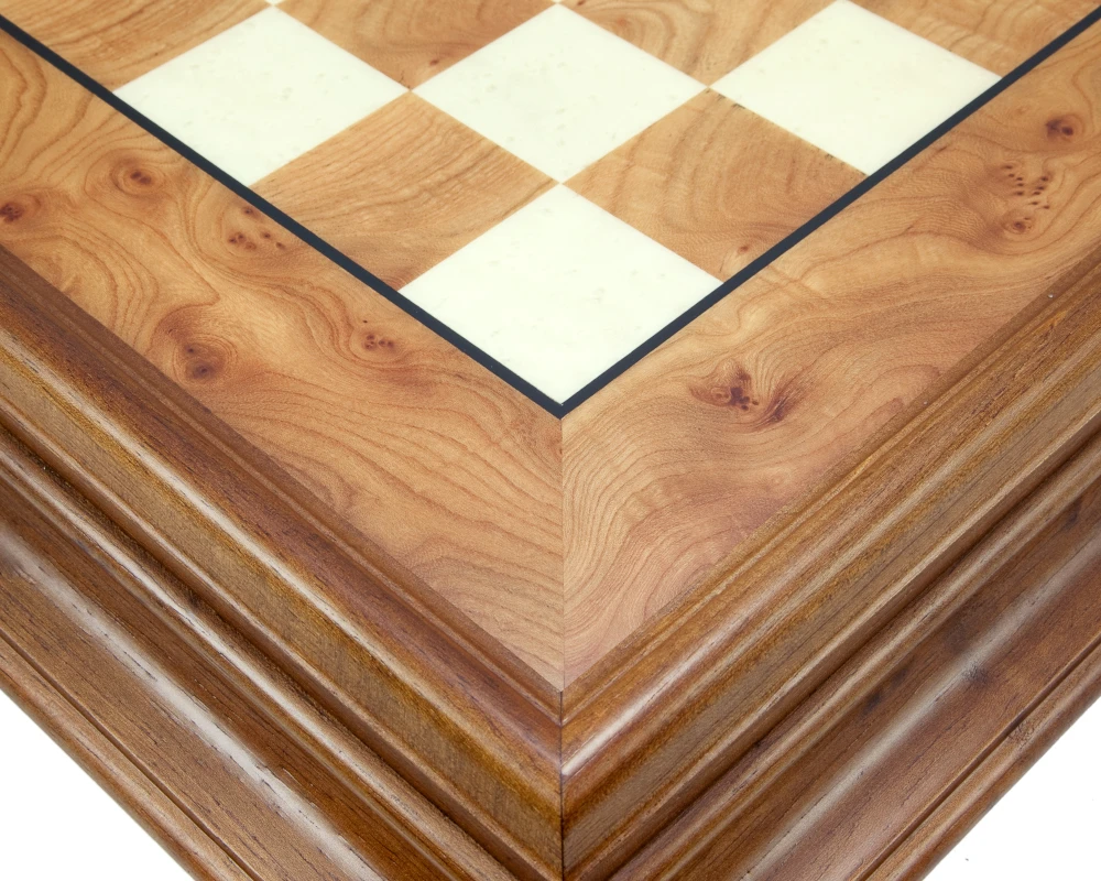 23.6 Inch Briarwood And Elm Chess Cabinet With Drawer 2 23.6 Inch Briarwood And Elm Chess Cabinet With Drawer - Image 2