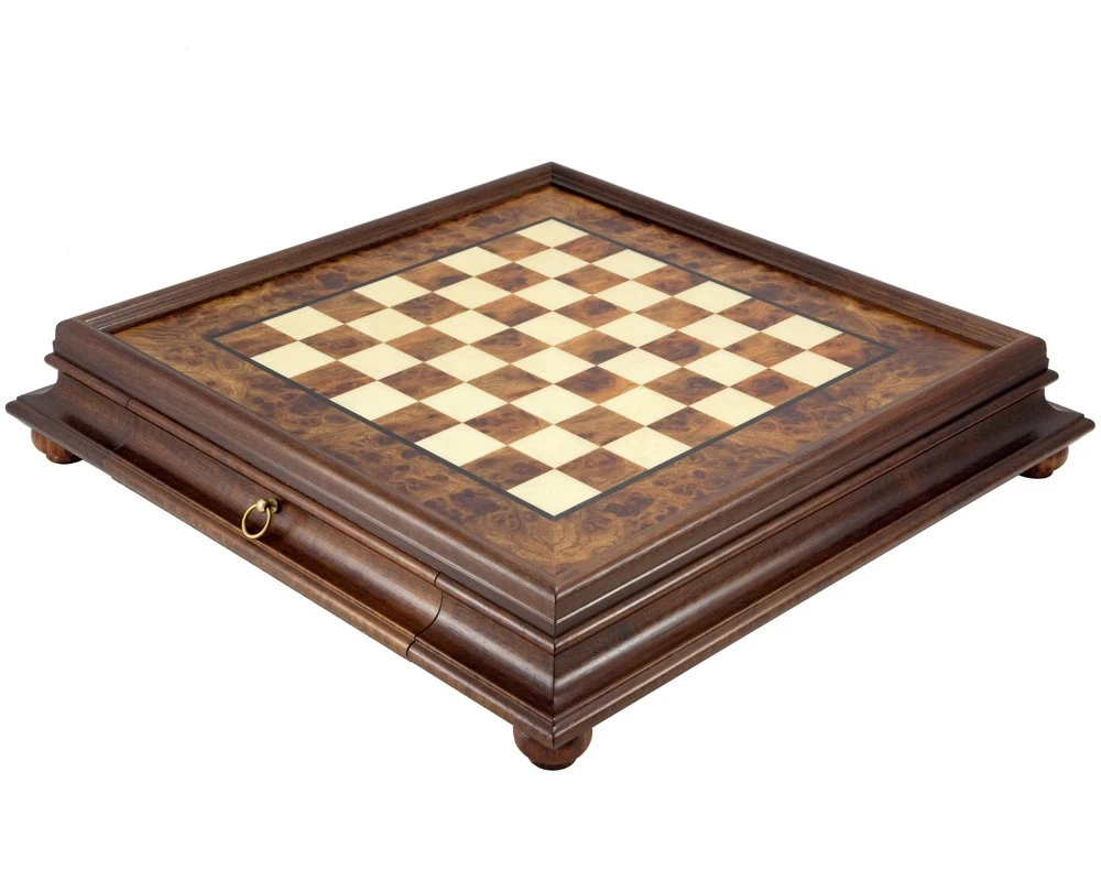 20.6 Inch Briarwood And Elm Chess Cabinet With Drawer 1 20.6 Inch Briarwood And Elm Chess Cabinet With Drawer
