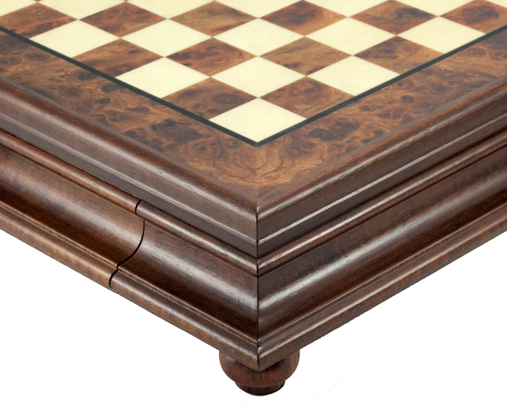 20.6 Inch Briarwood And Elm Chess Cabinet With Drawer 3 20.6 Inch Briarwood And Elm Chess Cabinet With Drawer - Image 3