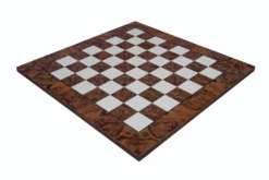 17 Inch Dark Walnut And Elmwood Luxury Chess Board