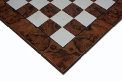 17 Inch Dark Walnut And Elmwood Luxury Chess Board -Board Games - Chess And Cards Shop RCB081D 04 scaled