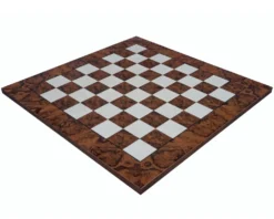 23.6 Inch Dark Walnut Burl Luxury Italian Chess Board