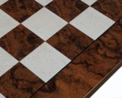 23.6 Inch Dark Walnut Burl Luxury Italian Chess Board -Board Games - Chess And Cards Shop RCB089D 02
