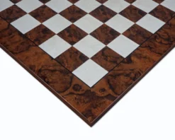 23.6 Inch Dark Walnut Burl Luxury Italian Chess Board -Board Games - Chess And Cards Shop RCB089D 03