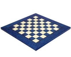 16.5 Inch Blue Erable And Elm Wood Luxury Chess Board