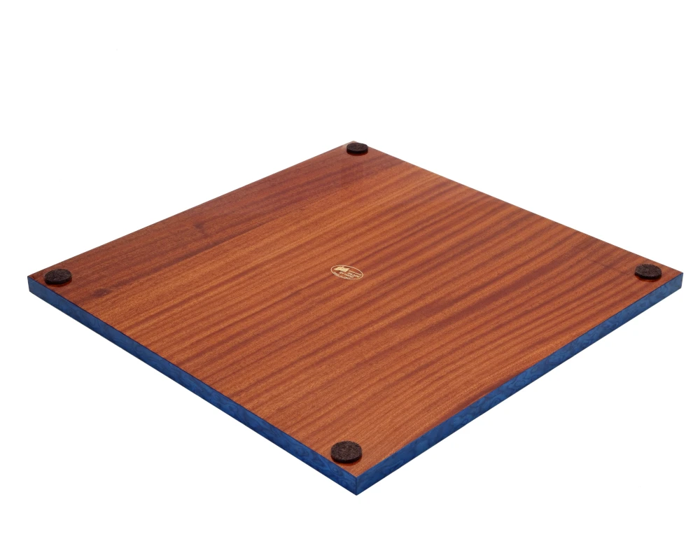 16.5 Inch Blue Erable And Elm Wood Luxury Chess Board 2 16.5 Inch Blue Erable And Elm Wood Luxury Chess Board - Image 2