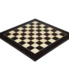 17.75 Inch Lacquered Black Anegre Deluxe Chess Board
