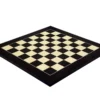 19.7 Inch Lacquered Black Anegre And Maple Deluxe Chess Board