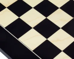 19.7 Inch Lacquered Black Anegre And Maple Deluxe Chess Board -Board Games - Chess And Cards Shop RCB098 03