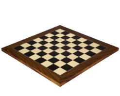 17.75 Inch Black Anegre And Palisander Deluxe Chess Board