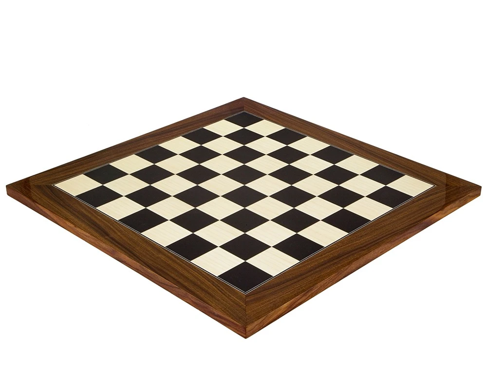 21.7 Inch Black Anegre And Palisander Deluxe Chess Board 1 21.7 Inch Black Anegre And Palisander Deluxe Chess Board