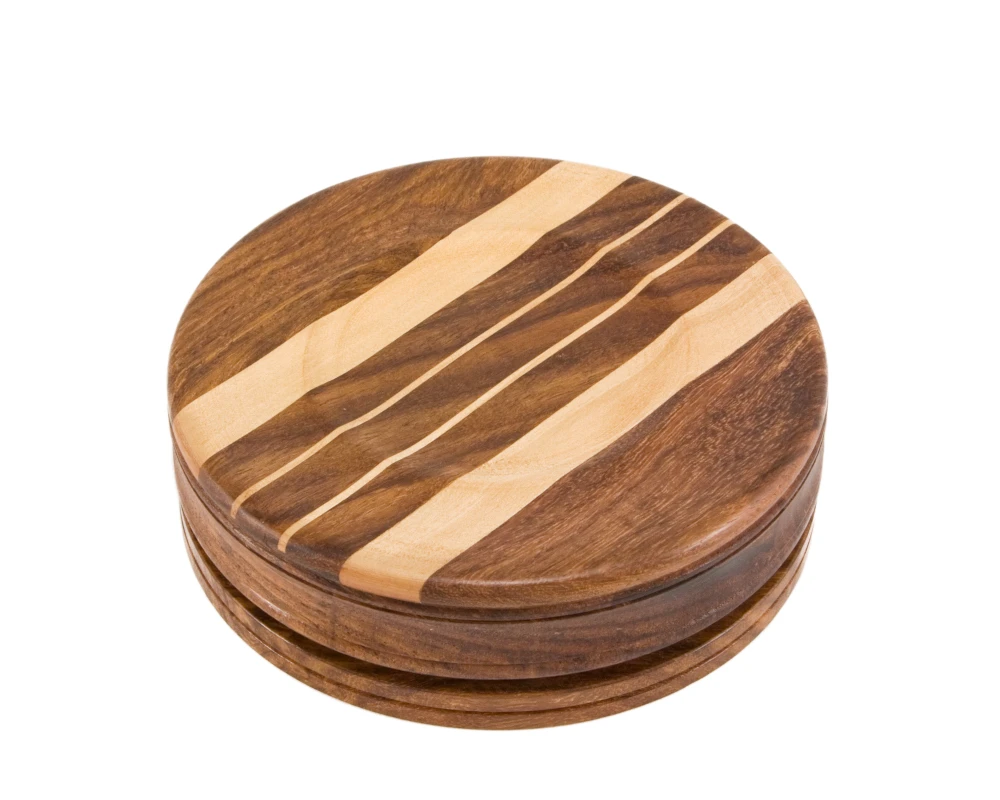 5 Inch Round Pegged Sheesham Travel Chess Set 2 5 Inch Round Pegged Sheesham Travel Chess Set - Image 2