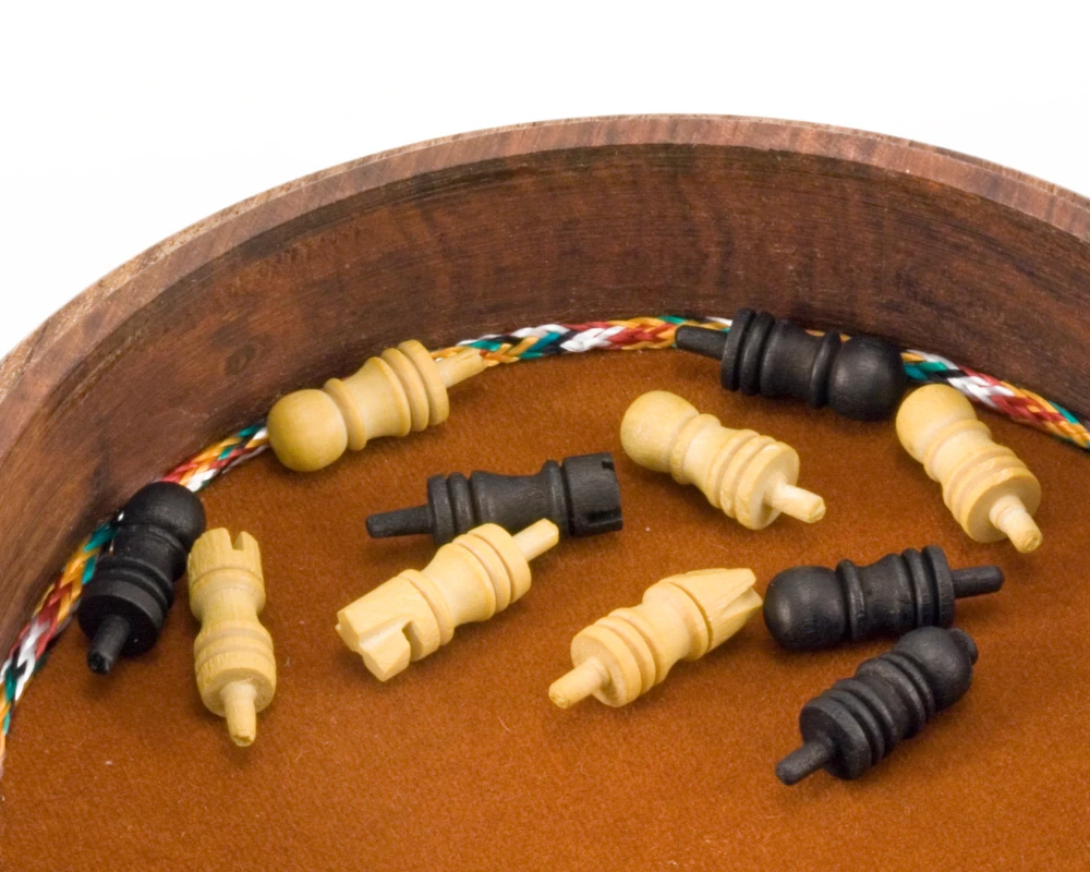 5 Inch Round Pegged Sheesham Travel Chess Set 4 5 Inch Round Pegged Sheesham Travel Chess Set - Image 4