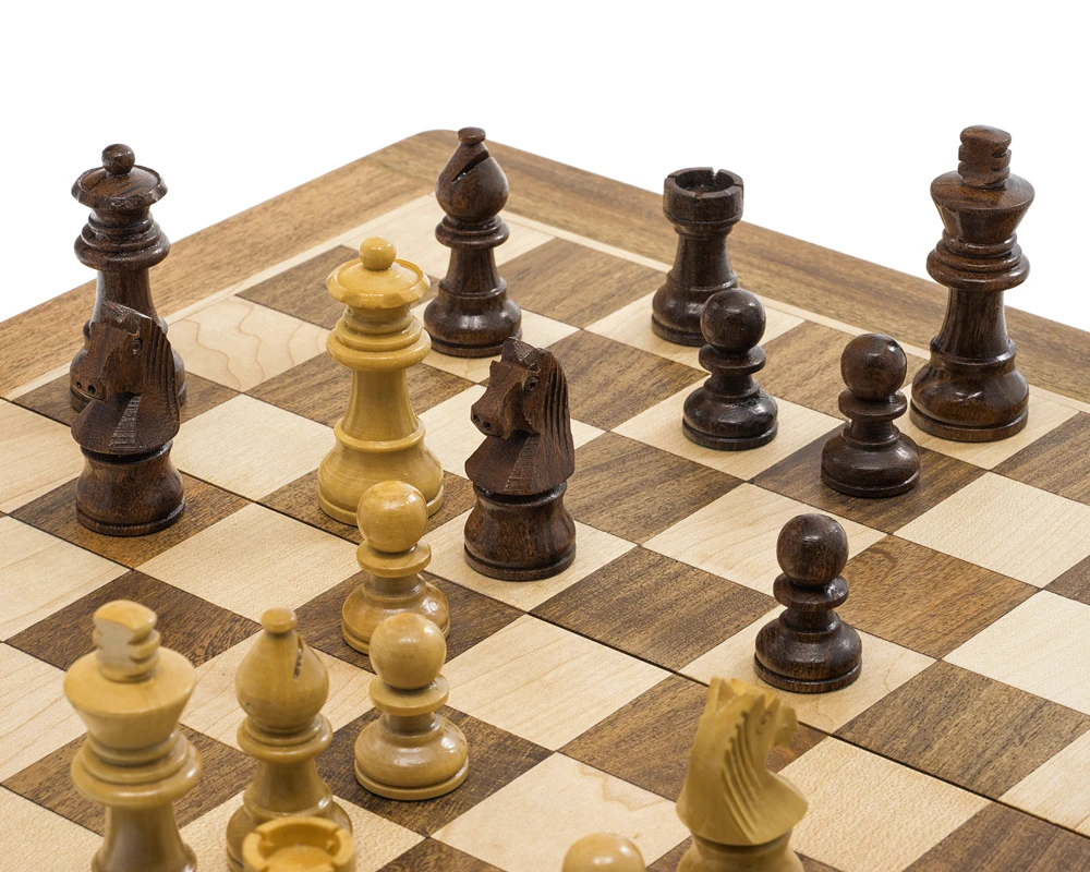 Deluxe Hardwood Folding Travel 12 Inch Chess Set - Magnetic 6 Deluxe Hardwood Folding Travel 12 Inch Chess Set - Magnetic - Image 6