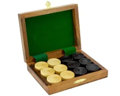 Sheesham And Boxwood Draughts Box