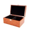 Root Wood Burl Chess Piece Case With Hinged Lid Large