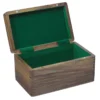 Polished Sheesham Chess Case With Hinged Lid 10 By 6 Inches