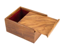 Wooden Chess Piece Case With Sliding Lid
