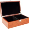 Root Wood Burl Chess Piece Case With Hinged Lid Small
