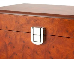 Root Wood Burl Chess Piece Case With Hinged Lid Small -Board Games - Chess And Cards Shop RCK016 02