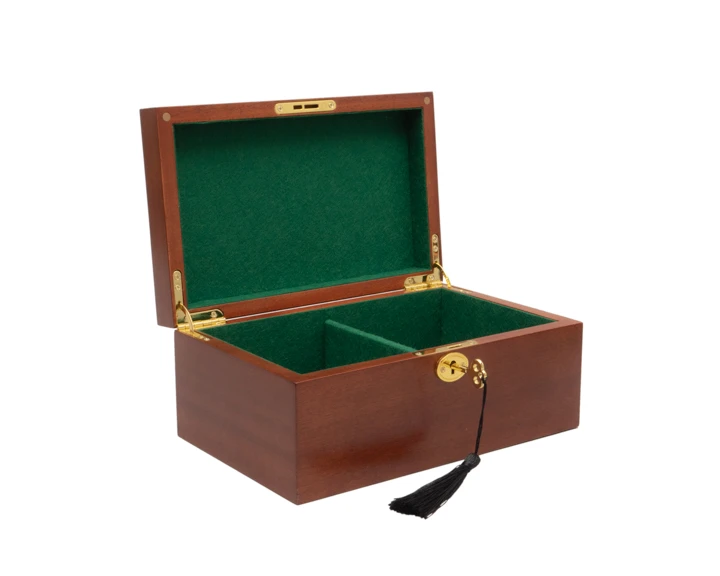 Deluxe Mahogany Chess Box With Key 1 Deluxe Mahogany Chess Box With Key