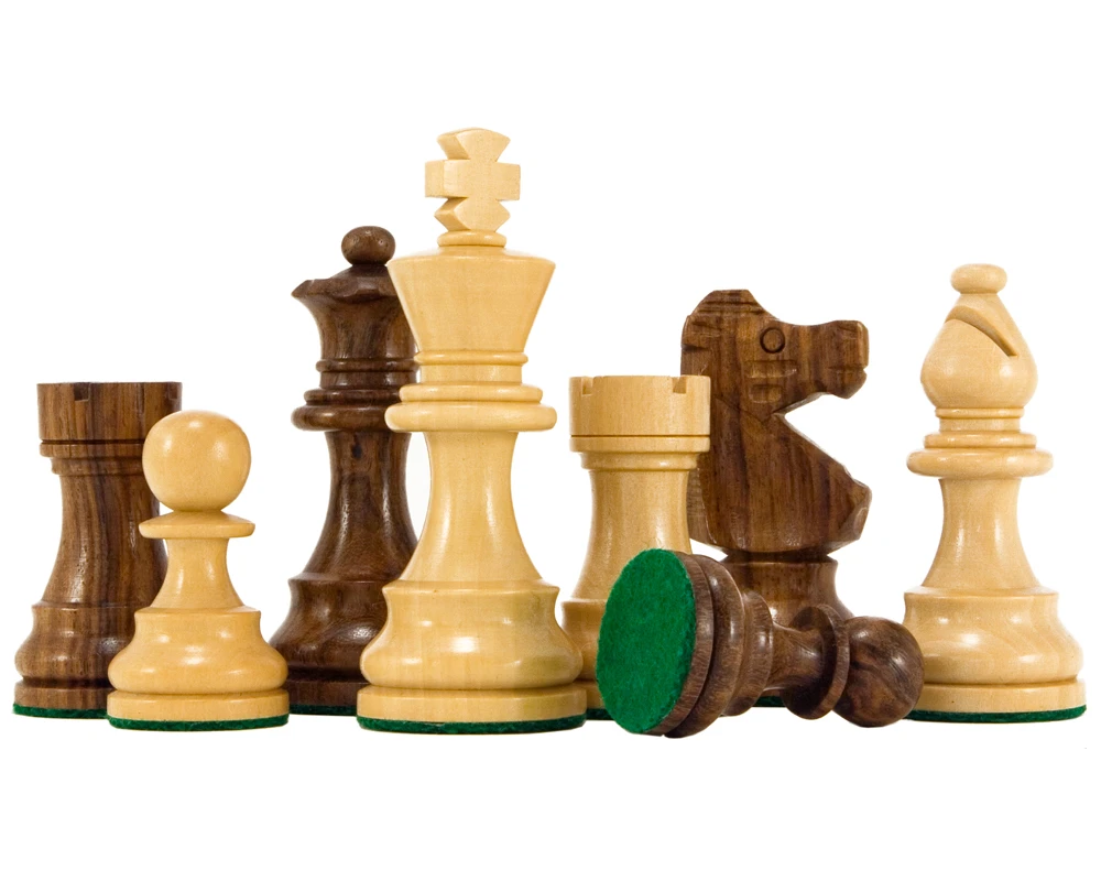 French Knight Series Golden Rosewood Chess Pieces 3.25 Inches 2 French Knight Series Golden Rosewood Chess Pieces 3.25 Inches - Image 2