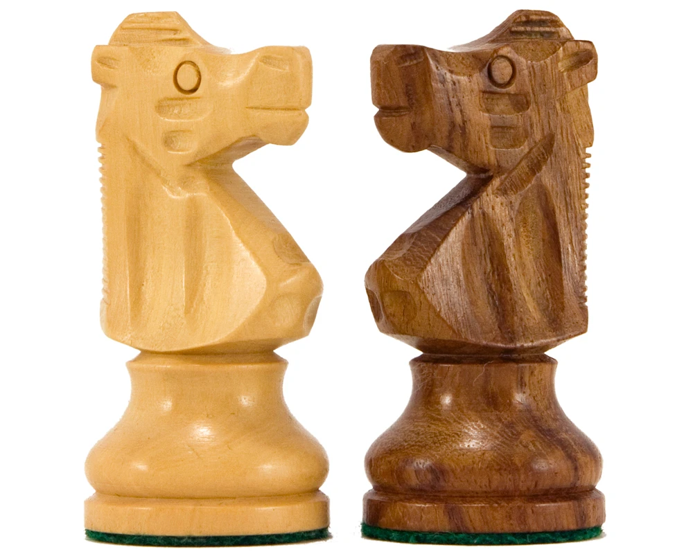 French Knight Series Golden Rosewood Chess Pieces 3.25 Inches 3 French Knight Series Golden Rosewood Chess Pieces 3.25 Inches - Image 3
