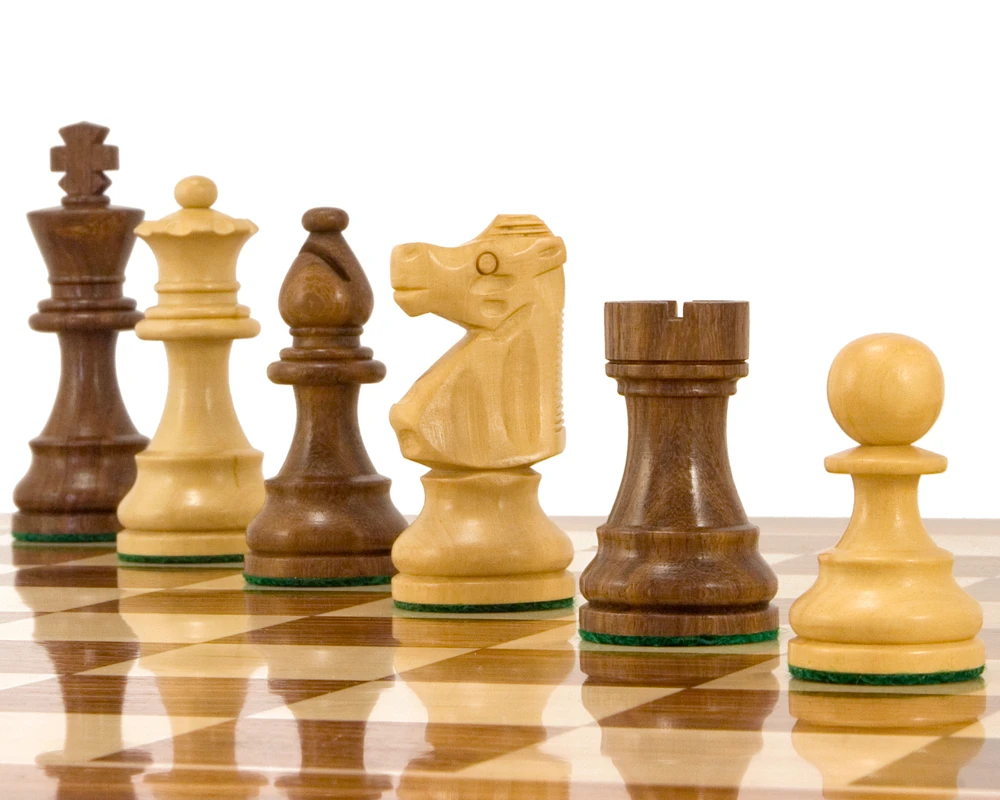 French Knight Series Golden Rosewood Chess Pieces 3.25 Inches 6 French Knight Series Golden Rosewood Chess Pieces 3.25 Inches - Image 6