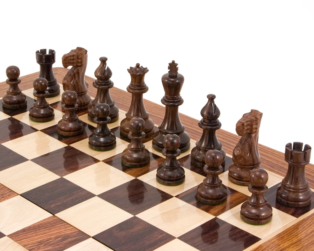 Atlantic Series Rosewood Staunton Chess Pieces 3.75 Inches 5 Atlantic Series Rosewood Staunton Chess Pieces 3.75 Inches - Image 5