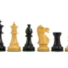 Flower Series Ebonised Staunton Chess Pieces 3.25 Inches