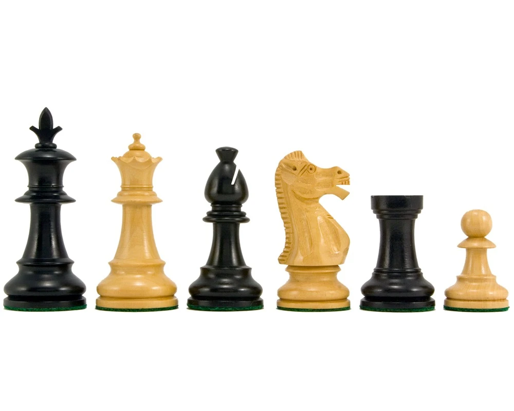 Flower Series Ebonised Staunton Chess Pieces 3.25 Inches 1 Flower Series Ebonised Staunton Chess Pieces 3.25 Inches
