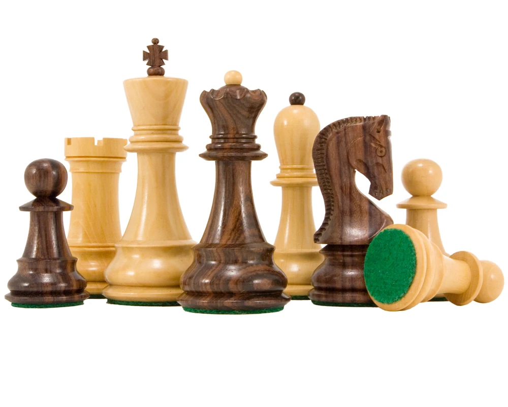 Antipodean Series Rosewood Staunton Chessmen 4 Inches 2 Antipodean Series Rosewood Staunton Chessmen 4 Inches - Image 2