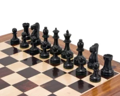 Supreme Series Ebony Staunton Chess Pieces 3.5 Inches -Board Games - Chess And Cards Shop RCP028 04