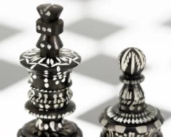 Barley Corn Carved Camel Bone Chess Pieces 12 Barley Corn Carved Camel Bone Chess Pieces -Board Games - Chess And Cards Shop RCP042 05