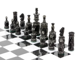 Barley Corn Carved Camel Bone Chess Pieces 13 Barley Corn Carved Camel Bone Chess Pieces -Board Games - Chess And Cards Shop RCP042 06