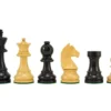 Down Head Knight Ebonised Staunton Chess Pieces 3 Inches