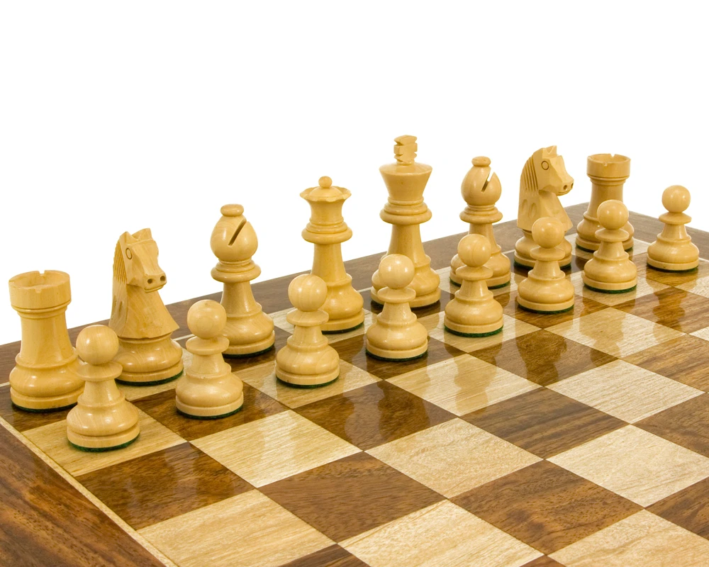 Down Head Knight Ebonised Staunton Chess Pieces 2.5 Inches 4 Down Head Knight Ebonised Staunton Chess Pieces 2.5 Inches - Image 4